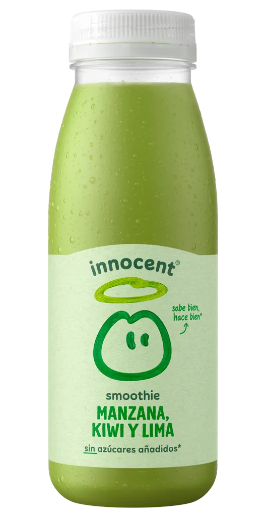 manzana, kiwi y lima